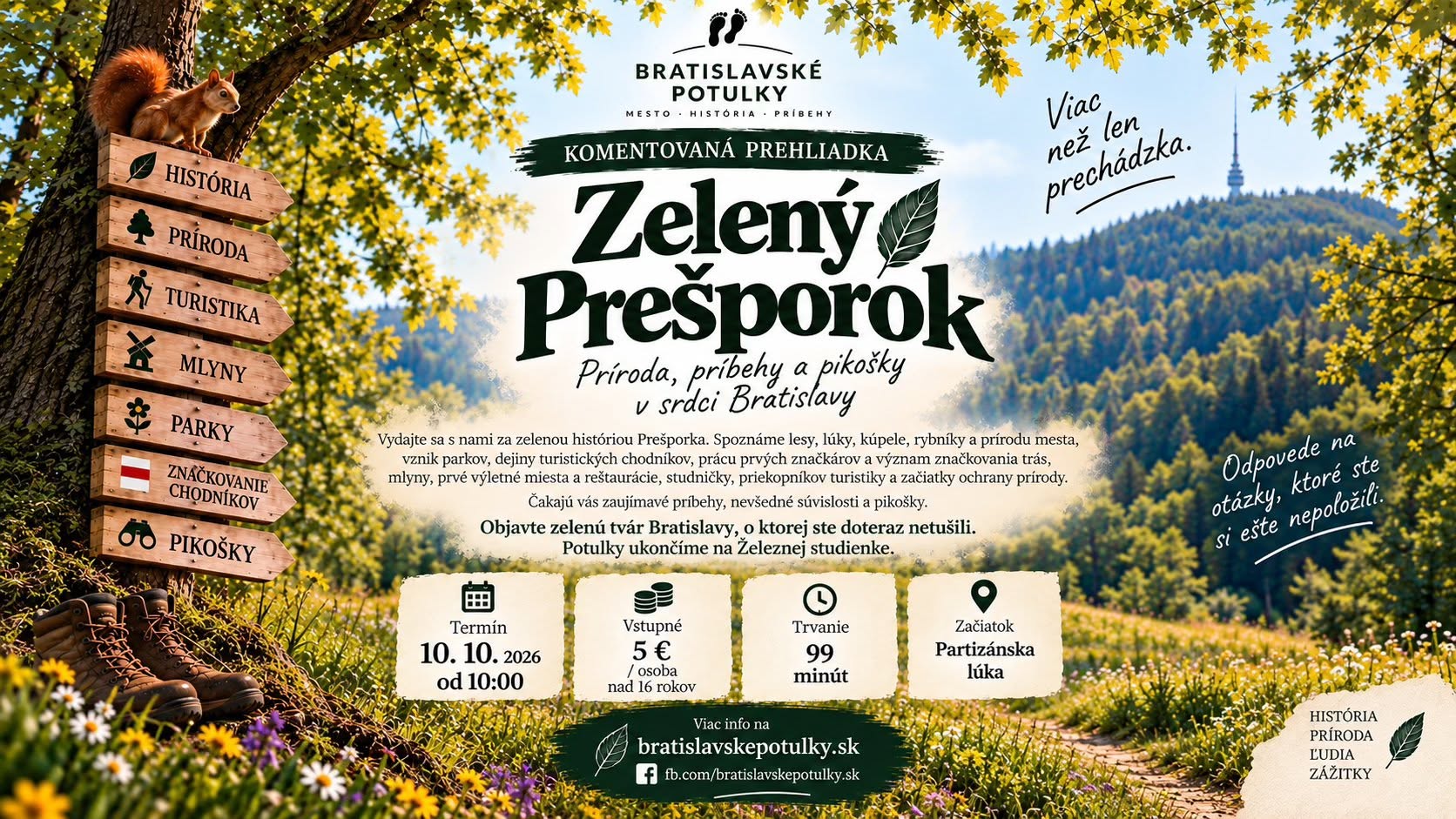 Zelený Prešporok | Bratislavské potulky | Komentovná prehliadka