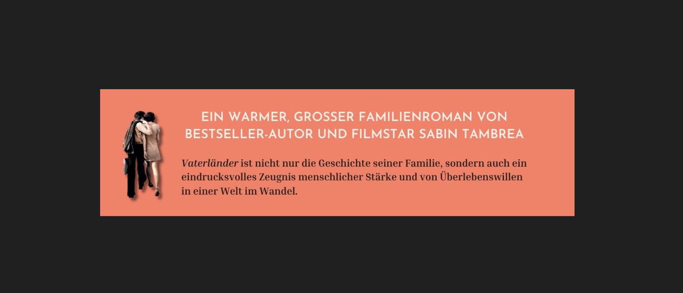 Literaturdialog: Donnerstag / Sabin Tambrea: Vaterländer