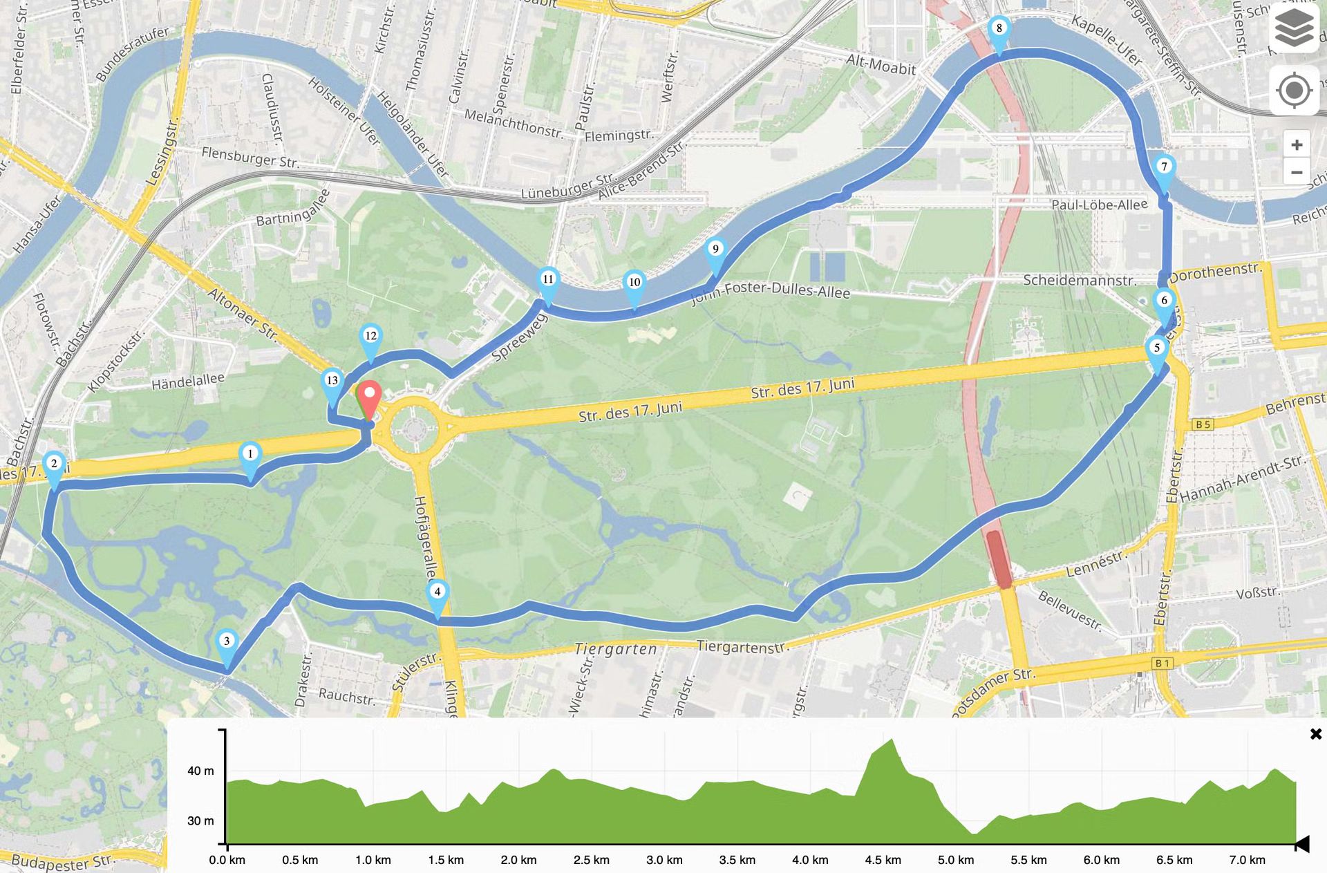 Tiergarten Run - 6k, Optional extension 12k