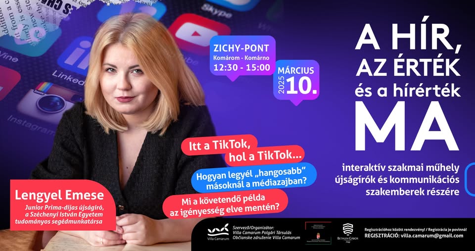 A hír, az érték és a hírérték MA / interaktív szakmai műhely kommunikációs szakemberek részére