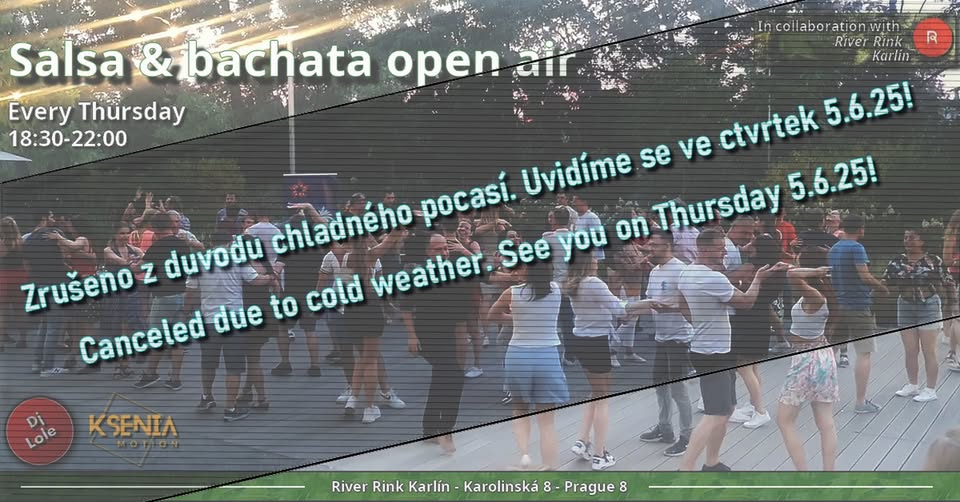 Salsa and bachata open air at River Rink Karlín ⭐️