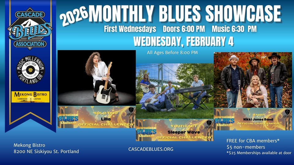 Cascade Blues Association Monthly Showcase