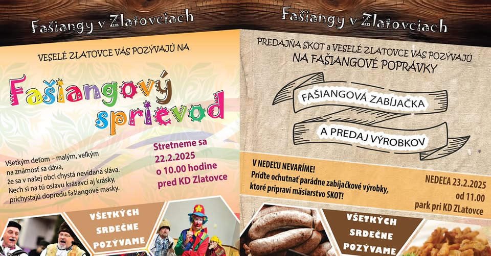 FAŠIANGY V ZLATOVCIACH