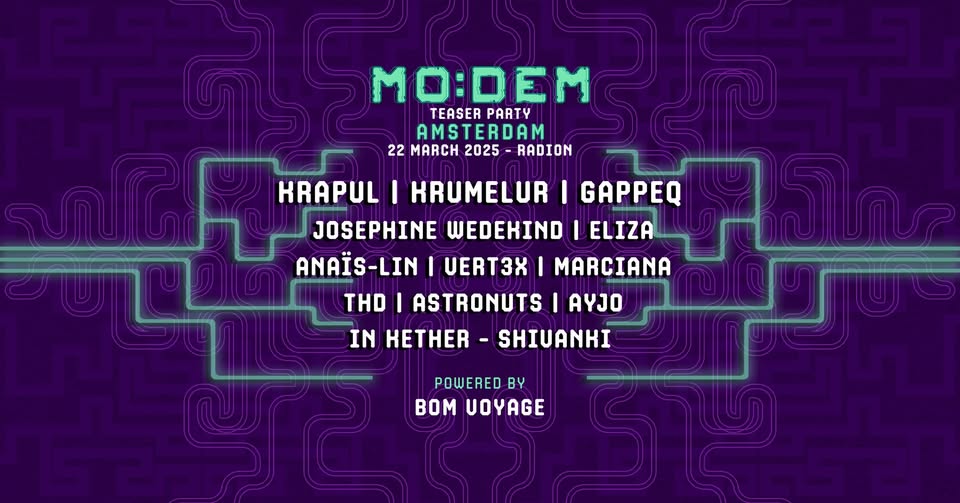 MoDem Teaser Party Amsterdam 2025 by Bom Voyage