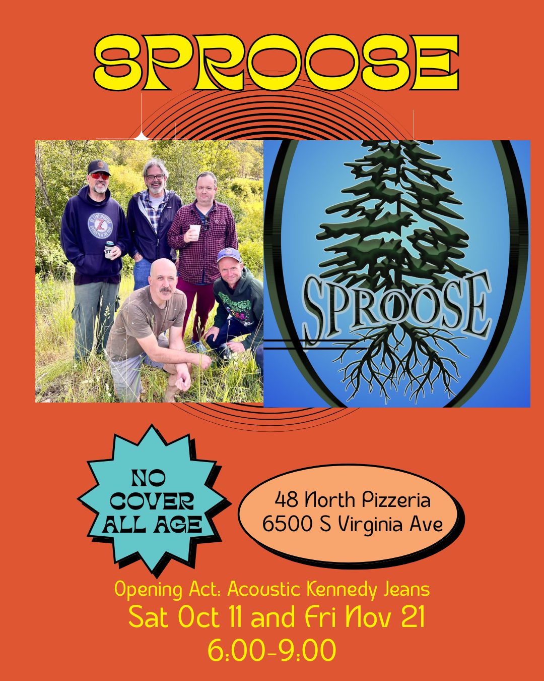 LIVE MUSIC: Sproose with special guests Kennedy Jeans