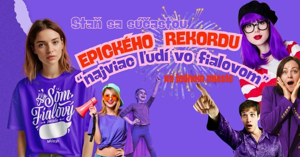 REKORDNÁ FIALOVÁ ŽIVÁ REŤAZ - FIALOVÝ DEŇ