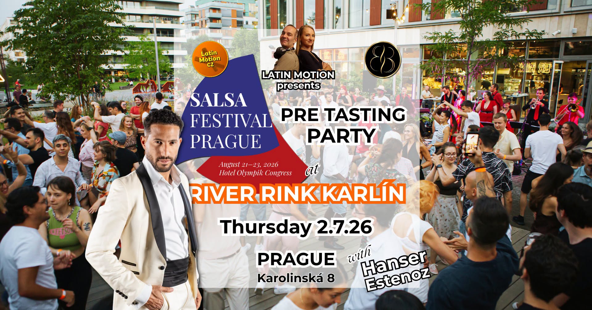 Salsa & bachata open air at River Rink Karlín / Salsa Czech Festival pre tasting party ✨