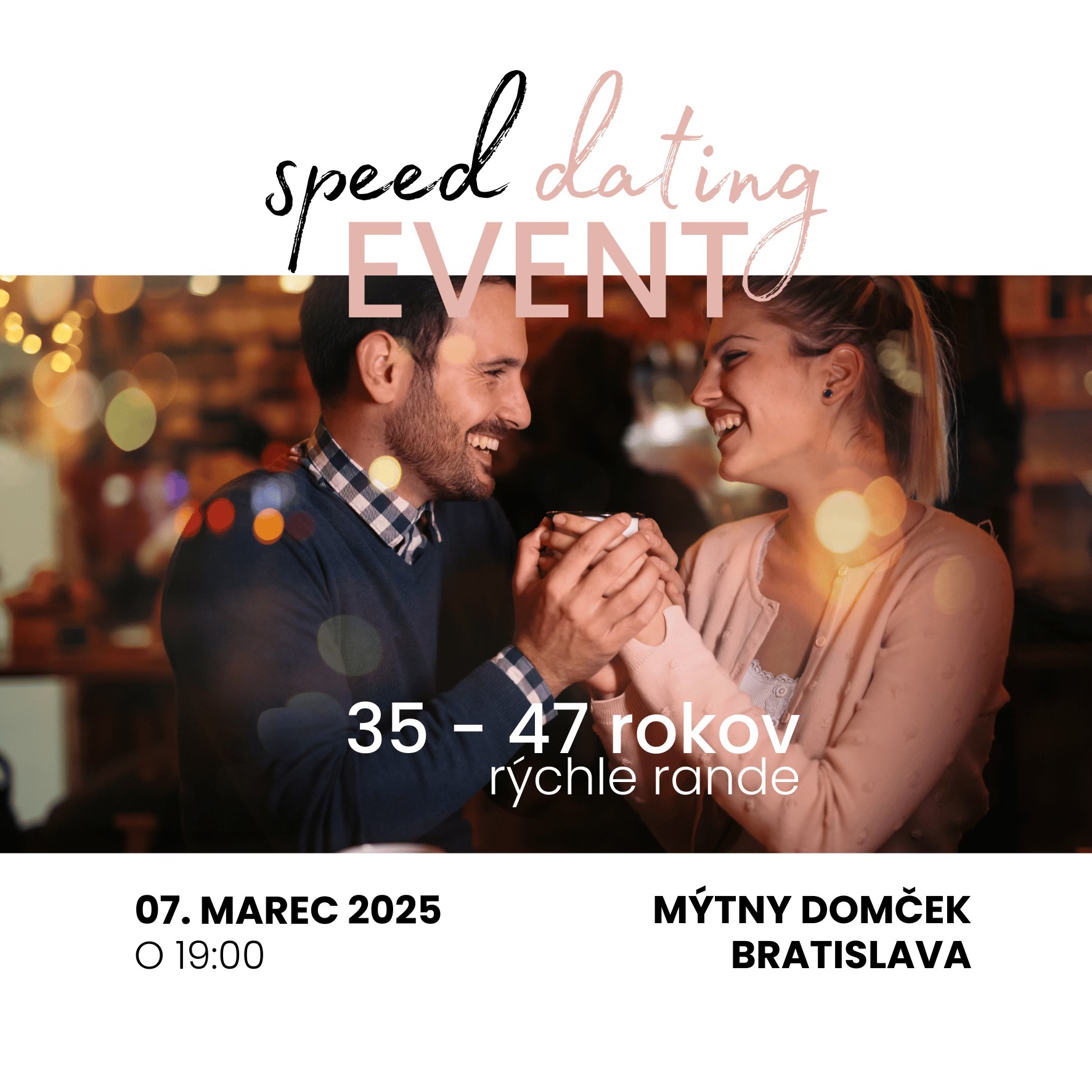 Zoznamovacia akcia - speed dating 35 - 47 rokov