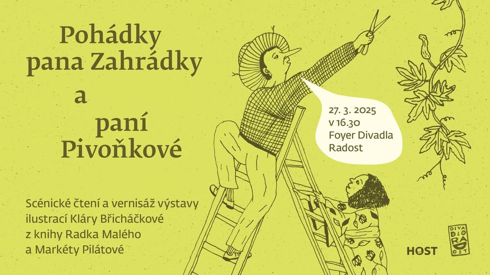Vernisáž a scénické čtení: Pohádky pana Zahrádky a paní Pivoňkové