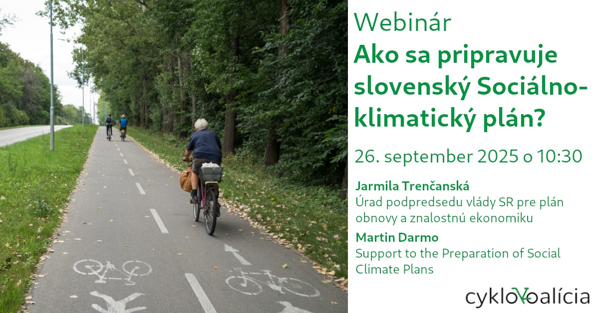 Webinár: Ako sa pripravuje slovenský Sociálno-klimatický plán?
