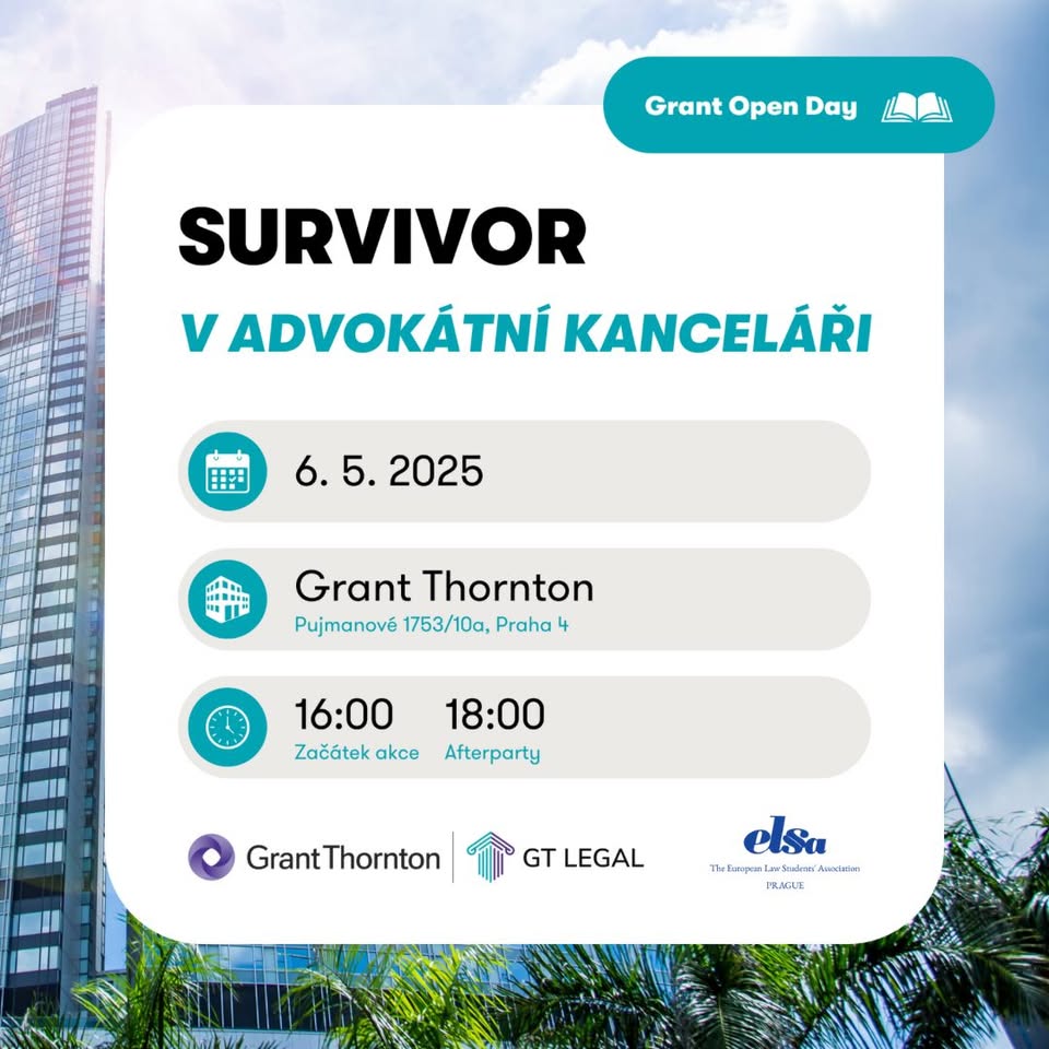 Open Day v GT Legal - Survivor v Advokátní kanceláři