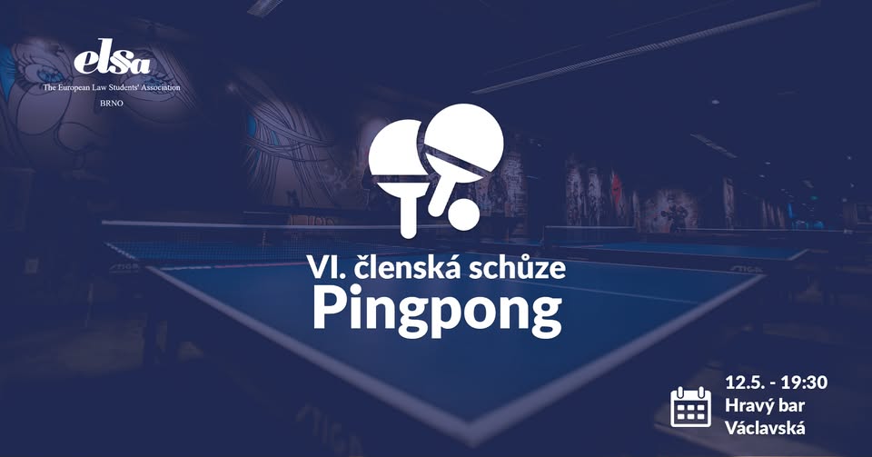 VI. Členská schůze & Pingpong s ELSA Brno