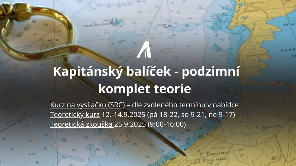 Kapitánský balíček „Podzimní komplet teorie“ (teorie C 12.-14.9.2025 + zkoušky 25.9.2025 + kurz na r