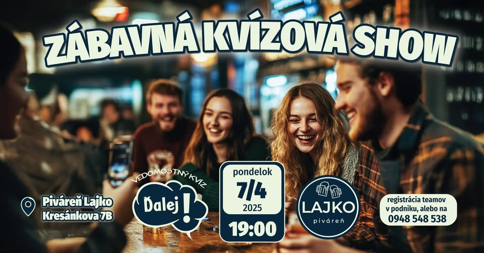 Kvíz Ďalej! - Piváreň Lajko 20