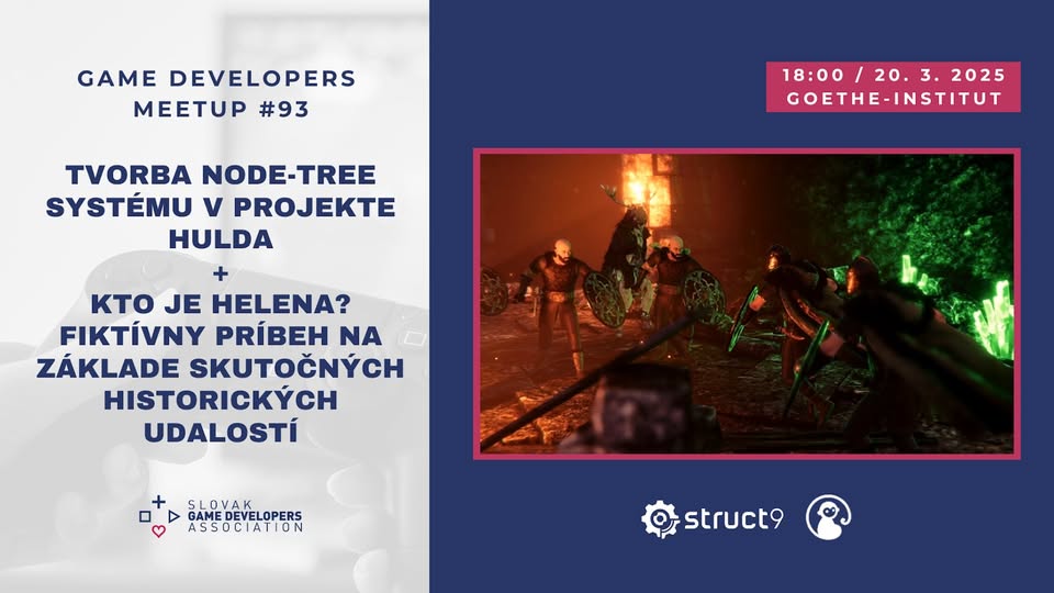 Vývoj hry na základe historických udalostí + Tvorba node-tree systému v projekte Hulda