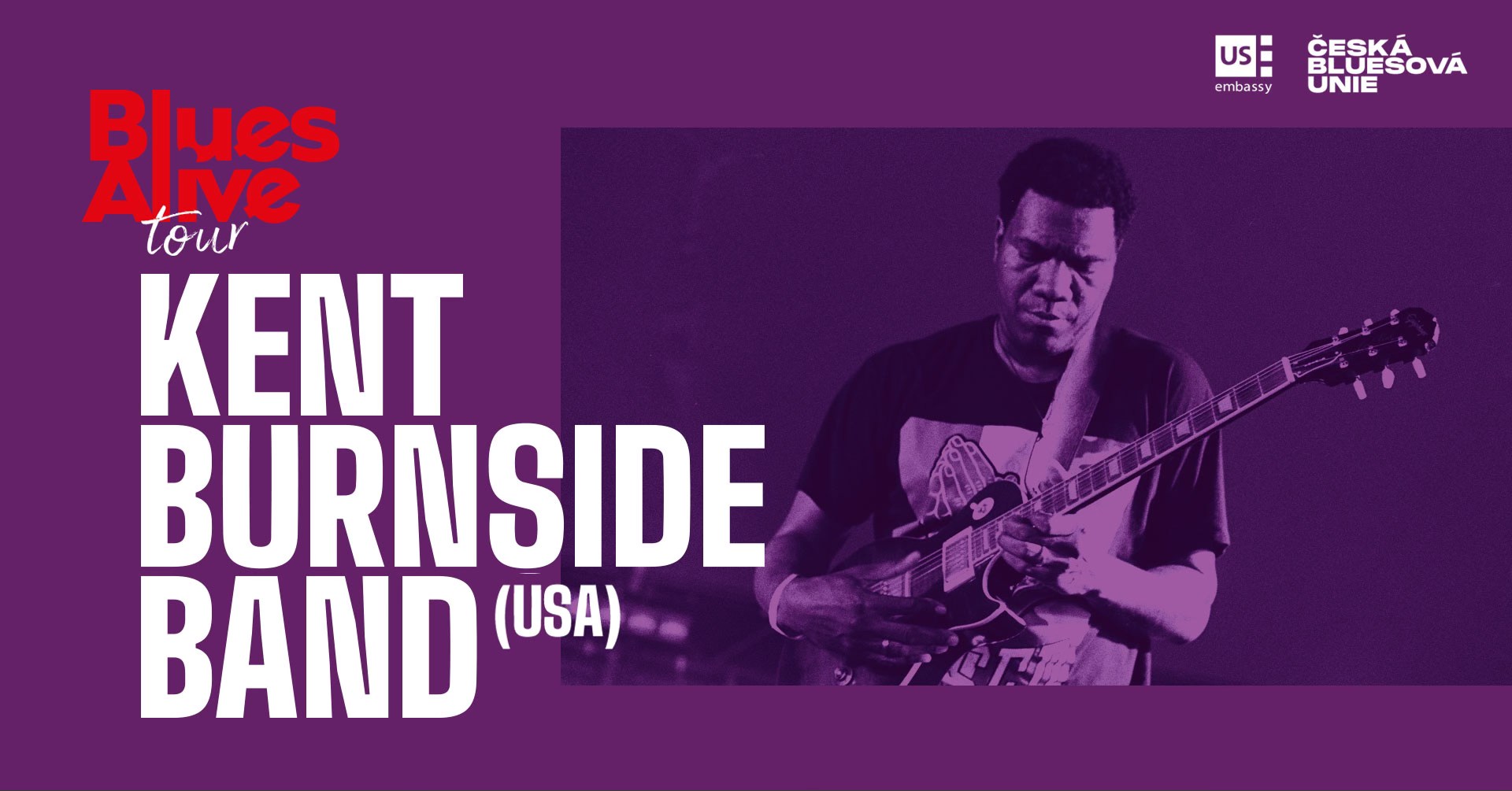 Kent Burnside Band (USA), support: Band of Heysek - Blues Alive Tour 2024 v Brně