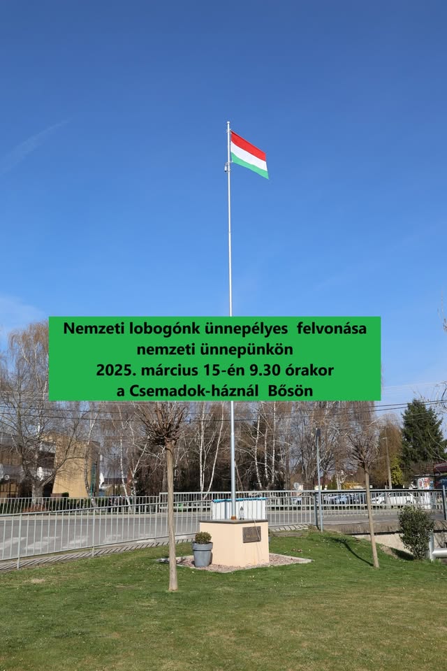 Nemzeti lobogónk ünnepélyes felvonása