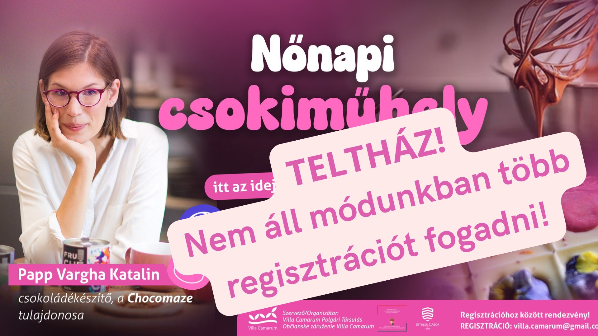 TELTHÁZ / NŐNAPI CSOKOLÁDÉMŰHELY Vargha Katalinnal /// Chocomaze