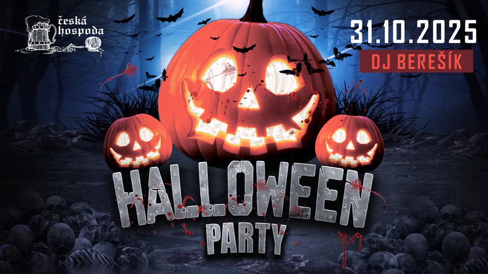HALLOWEEN PARTY v Českej hospode PIATOK 31-10-2025 s DJ Berešíkom