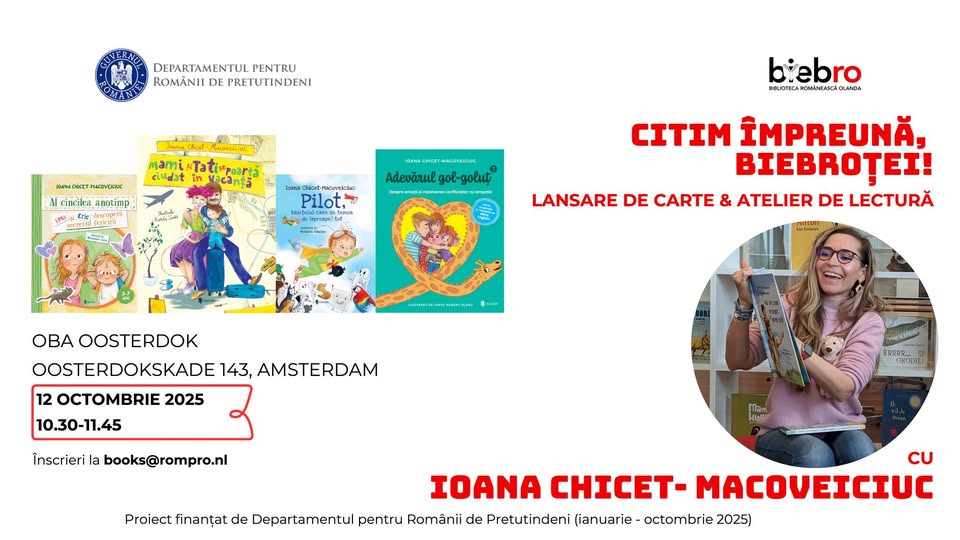 We read together, Biebroțe! Workshops for reading and launching book with Ioana Chicet-Macoveiciuc
