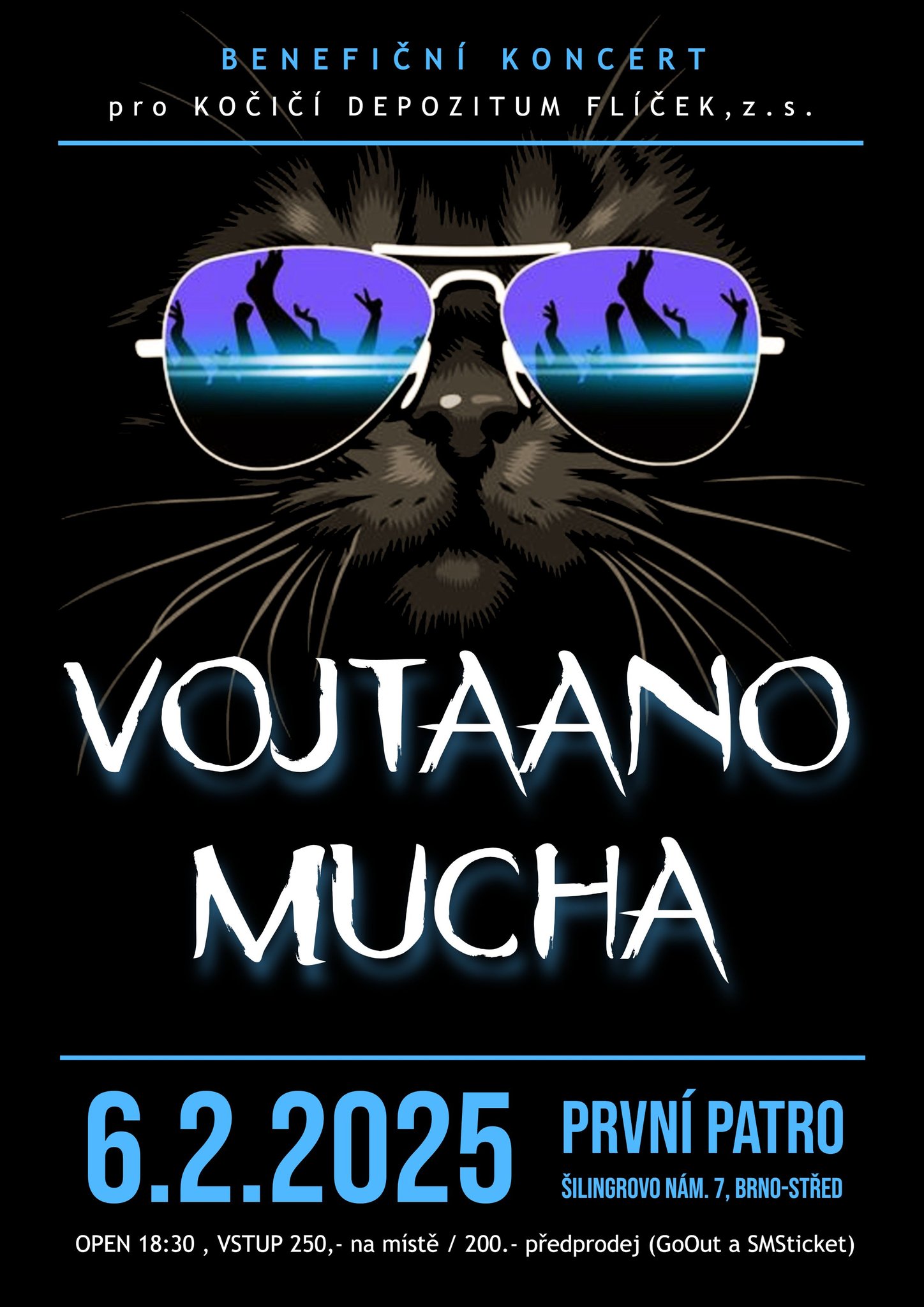 Benefiční koncert Vojtaano a Mucha sólo v Prvním Patře