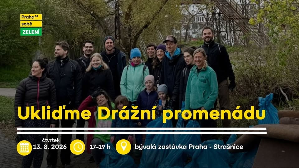 🌿 Ukliďme Drážní promenádu s Prahou 10 sobě & Zelenými