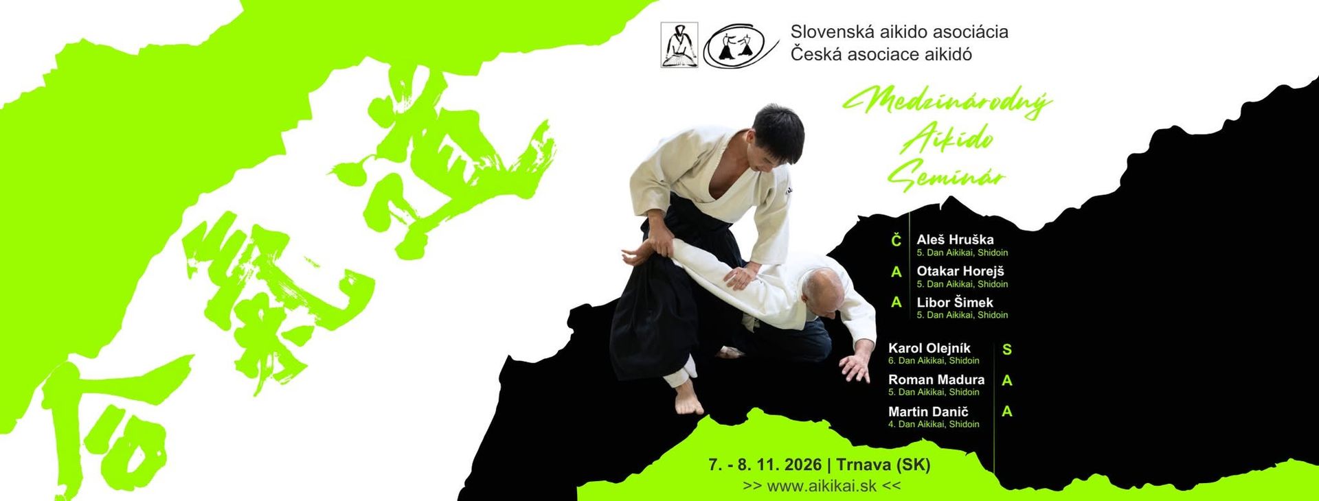 Medzinárodný aikido seminár | Trnava (SK) | 7. - 8. Nov. 2026 | ČAA + SAA