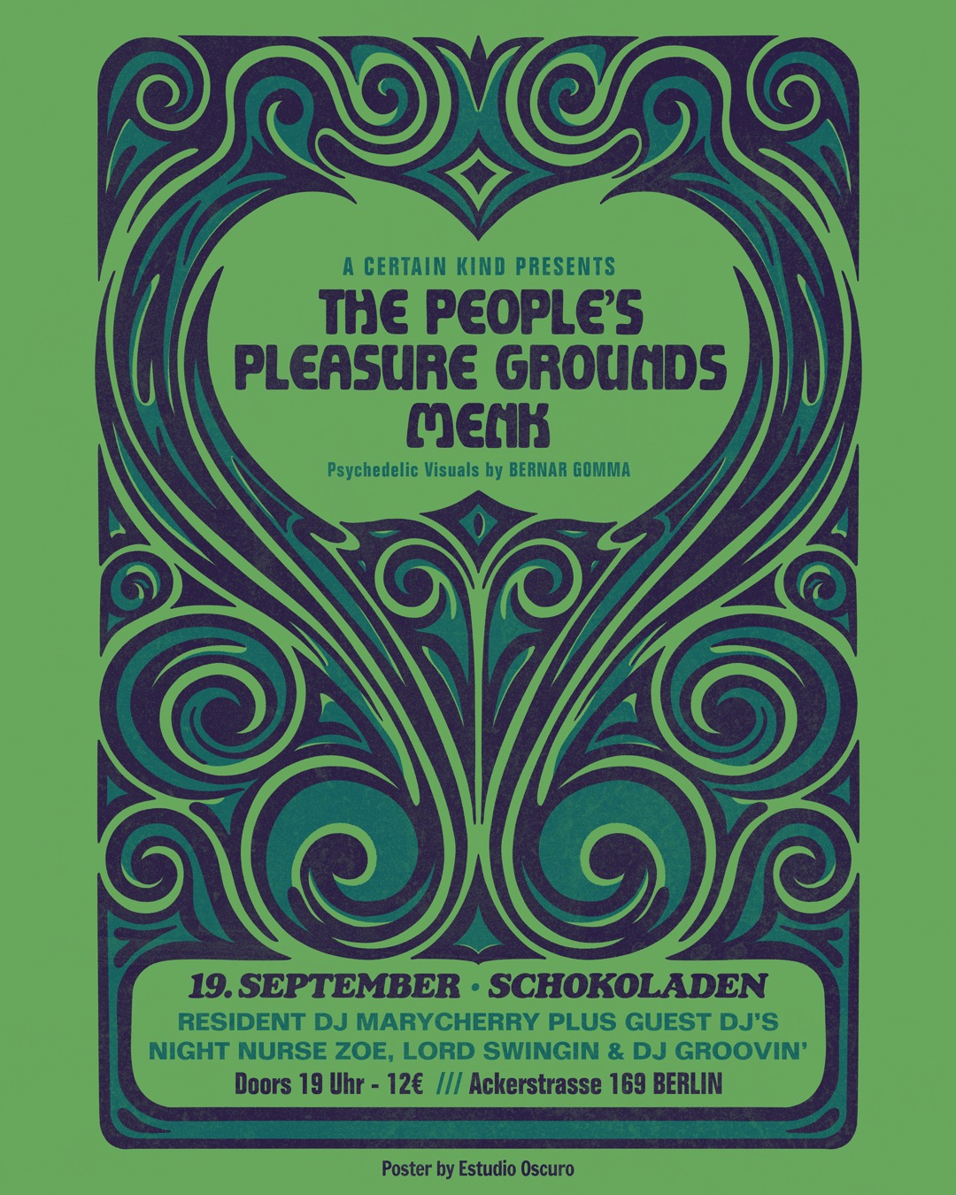 The People’s Pleasure Grounds (Rotterdam) + MENK (60s/psychedelia/berlin) x Schokoladen