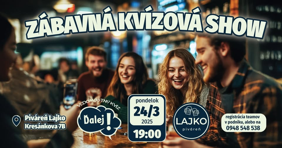 Kvíz Ďalej! - Piváreň Lajko 19