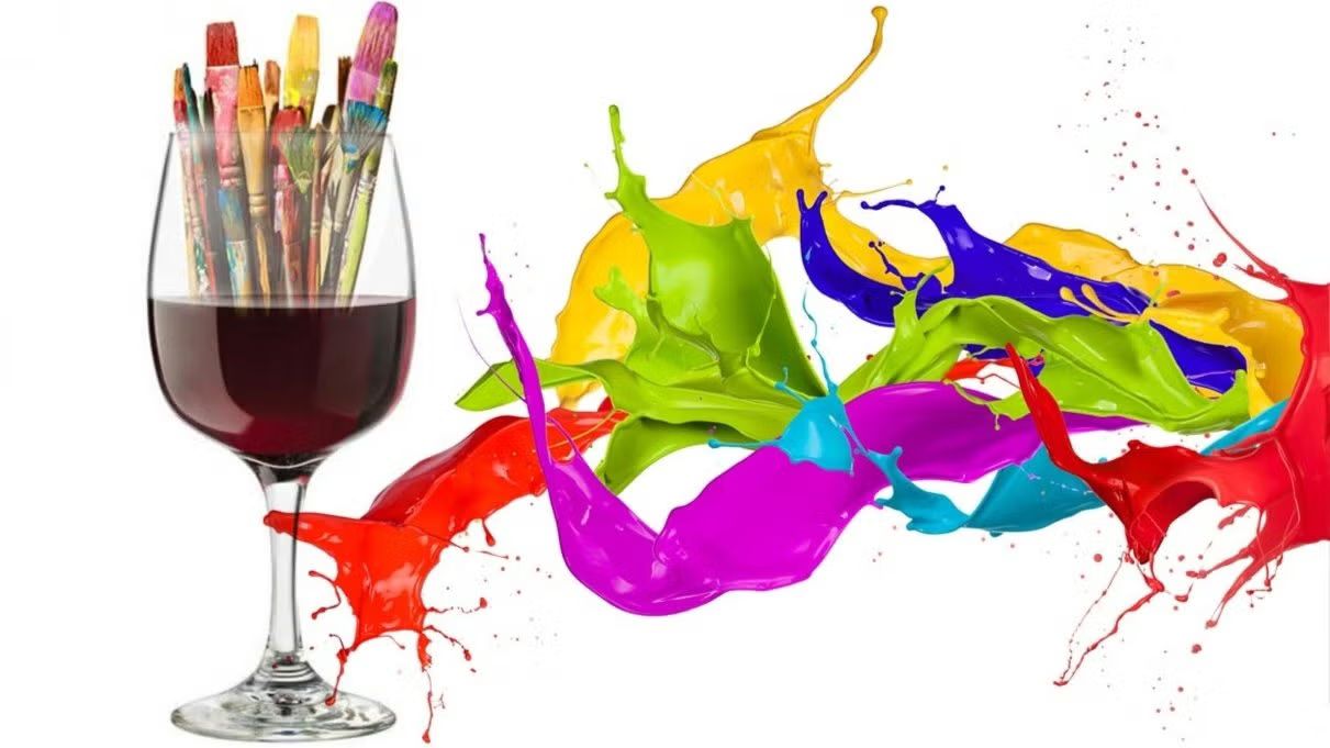 Sip Wine and Paint! 🎨🍷