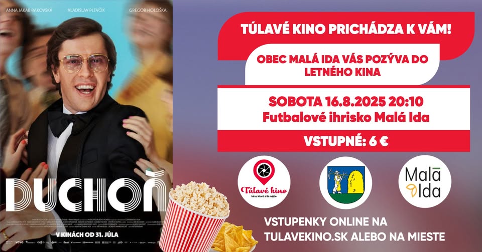 Túlavé kino prichádza do obce Malá Ida! Premietame film Duchoň!