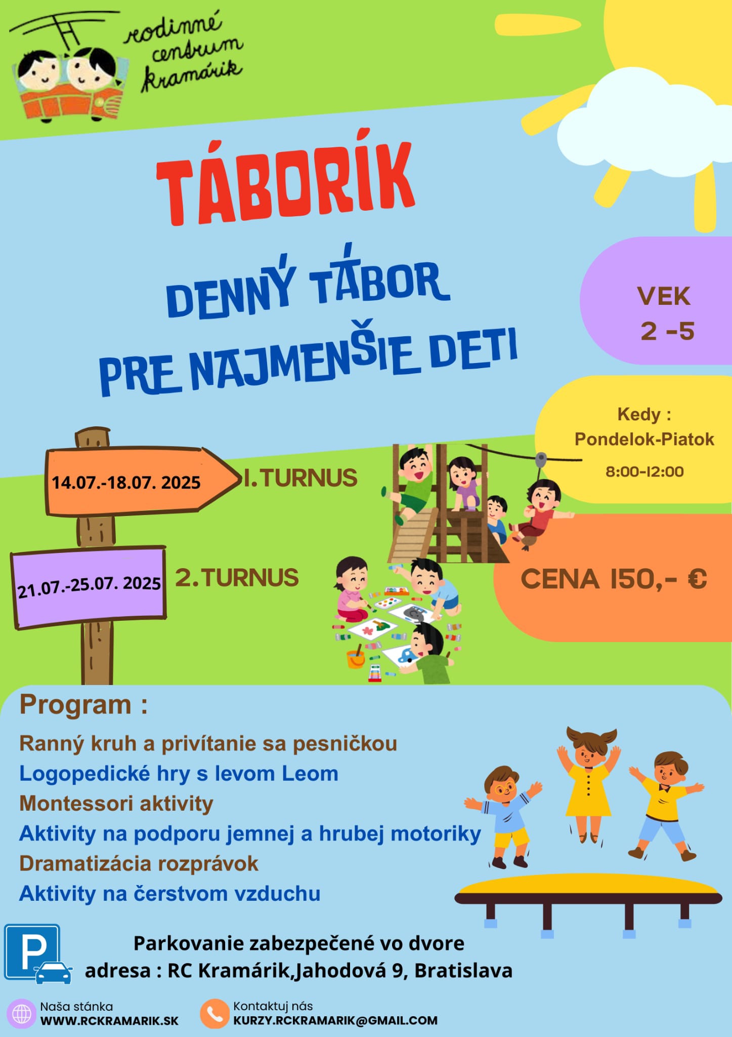 TÁBORÍK - Denný tábor pre najmenších_2. turnus