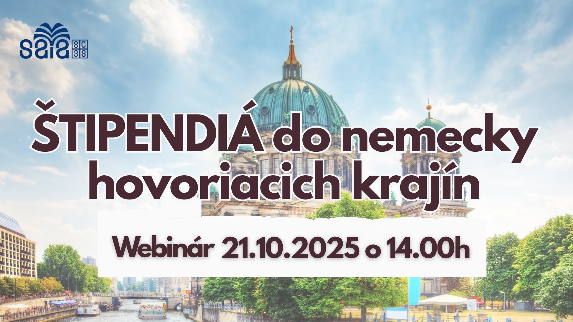 WEBINÁR: Štipendiá do nemecky hovoriacich krajín