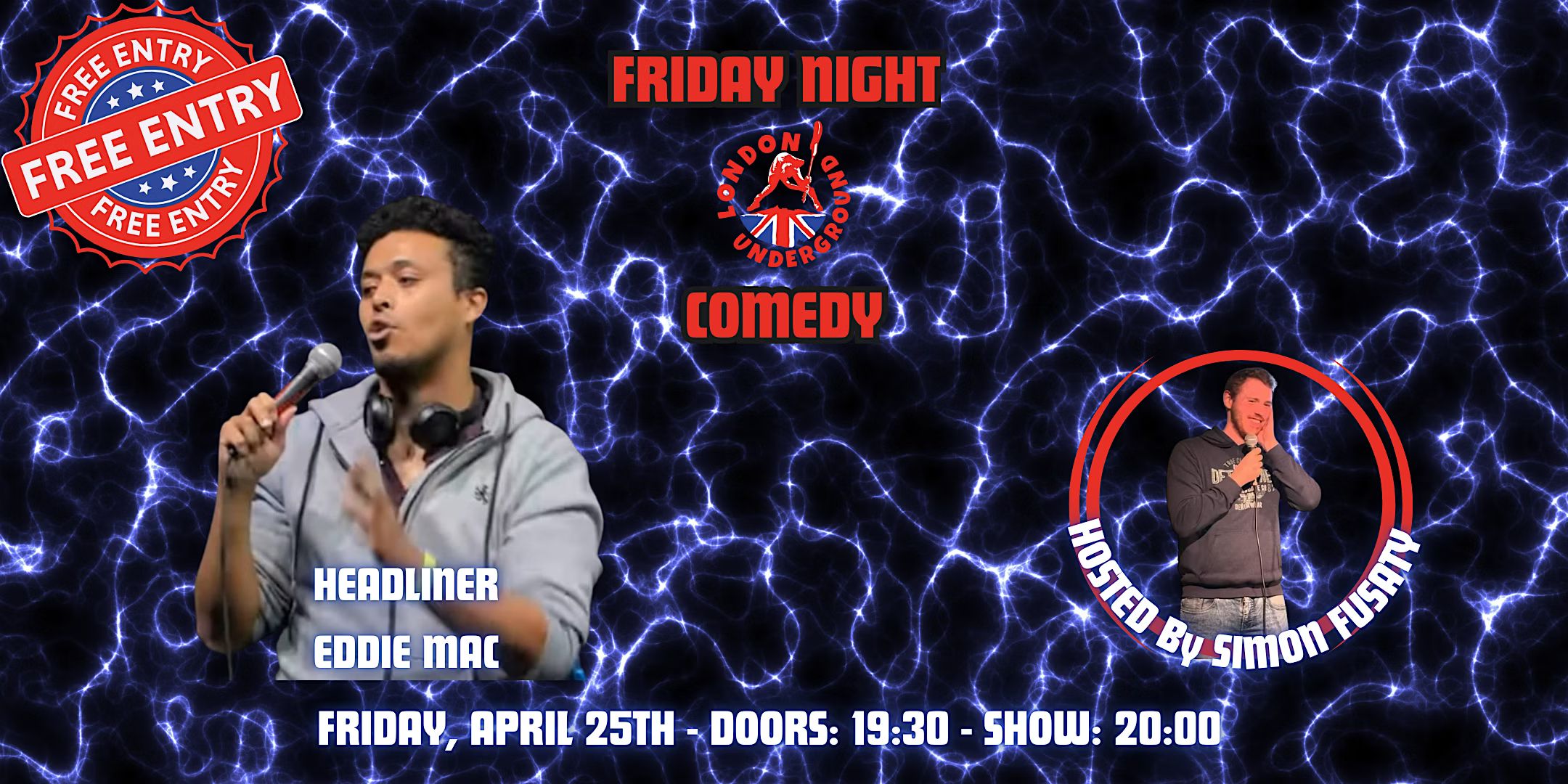 Friday Night Comedy @ London Underground: FREE ENTRY!