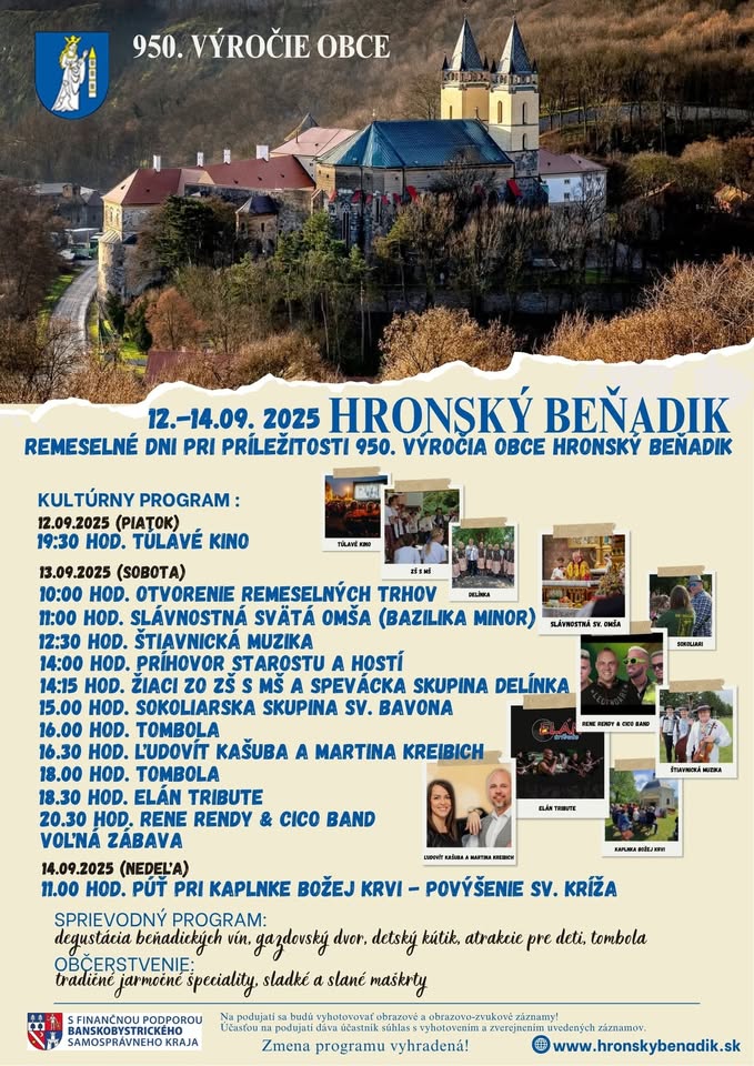 Remeselné dni pri príležitosti 950. výročia obce Hronský Beňadik
