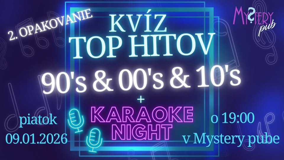 Mystery hudobný kvíz - 90' & 00' & 10' - 2. opakovanie