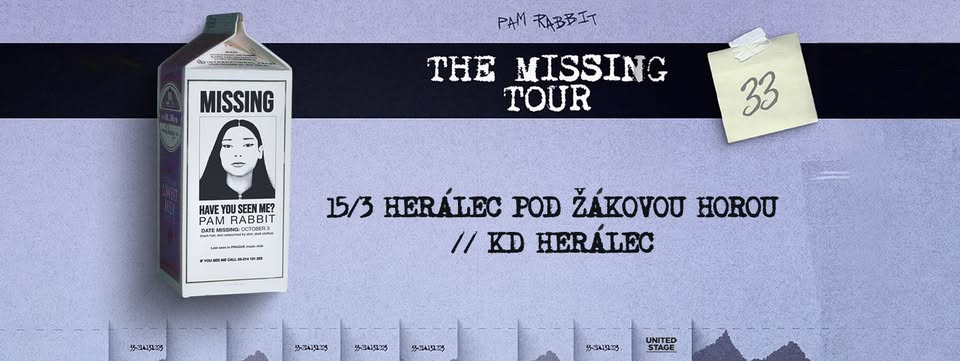 PAM RABBIT - THE MISSING TOUR - Herálec