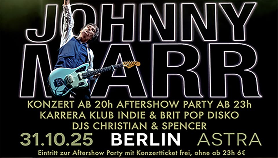 Karrera Klub - Indie & Brit Pop Aftershow Party zum Konzert von Johnny Marr