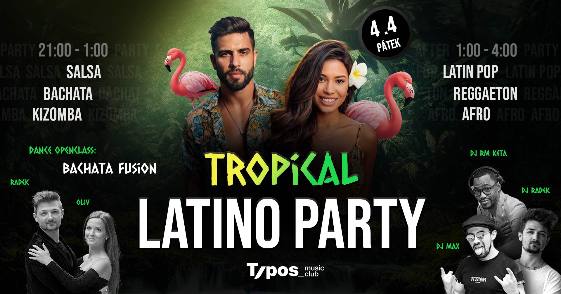 Tropical Latino Party + Afterparty - Typos Brno - Friday!!