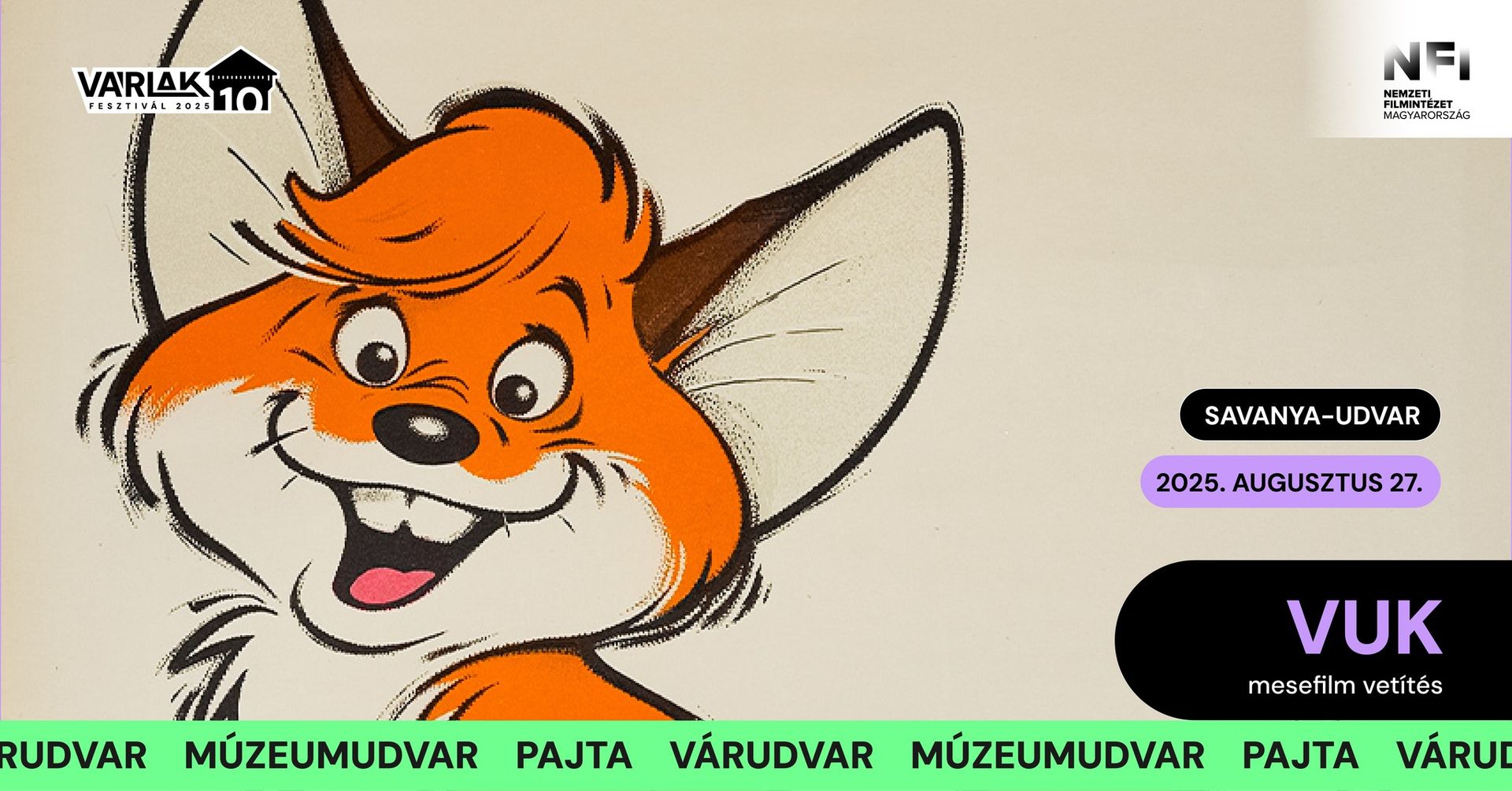 A Vuk c. mesefilm vetítés | Várlak Fesztivál 2025