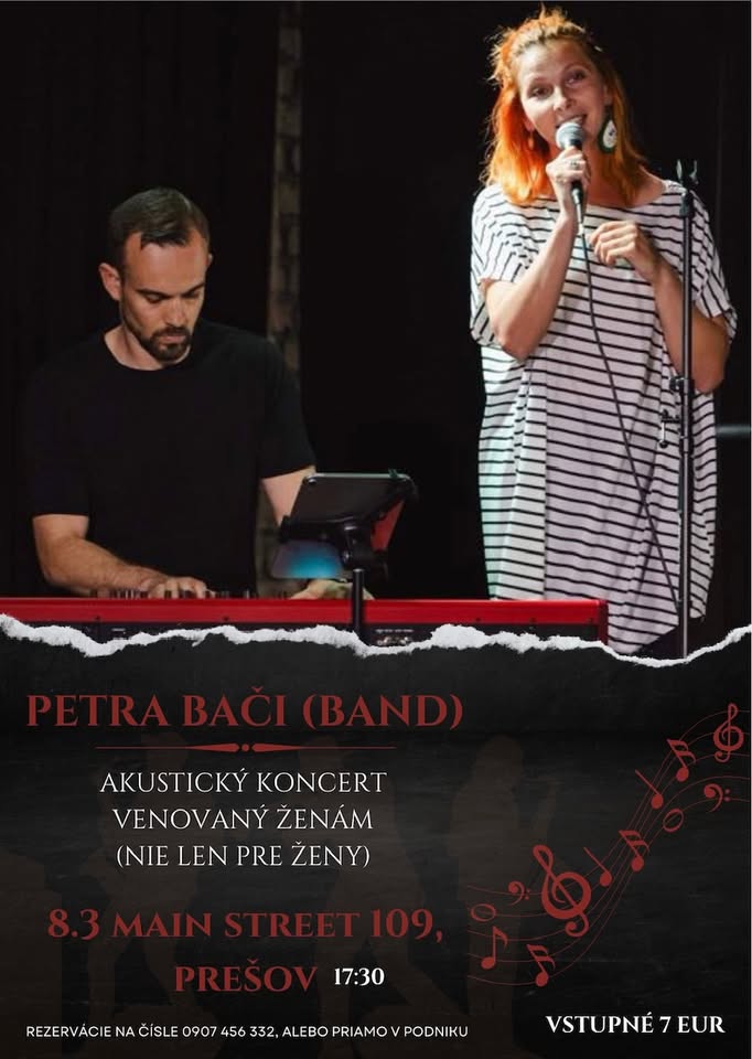 Petra Bači (Band) v Prešove - akustický koncert v Main Street 109
