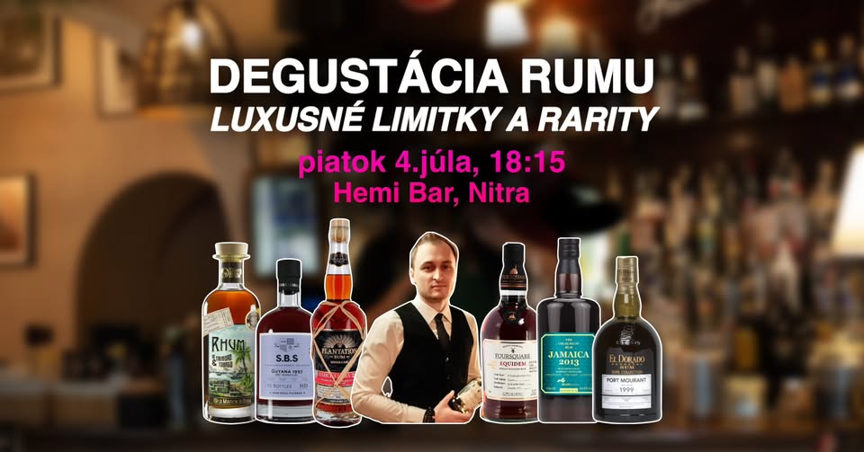 Degustácia starých, raritných, single cask rumov v Nitre