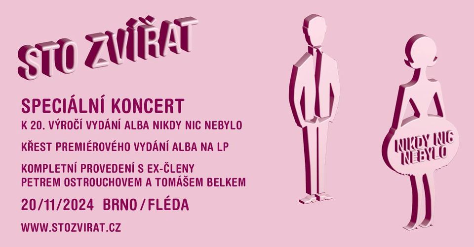 Sto zvířat / 20 let Nikdy nic nebylo - Brno, Fléda
