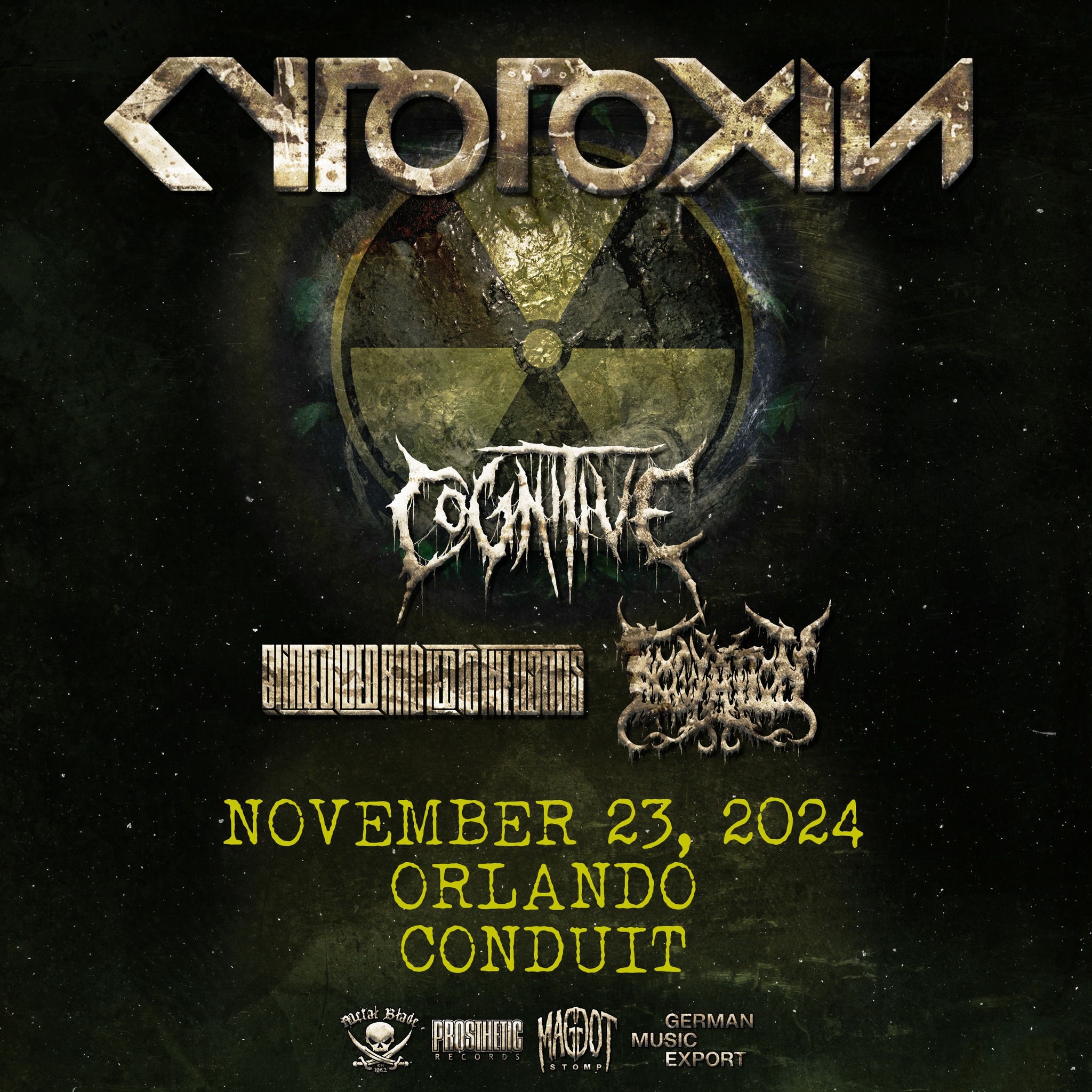 Cytotoxin, Cognitive, Blindfolded and Led To The Woods, and Inoculation in Orlando