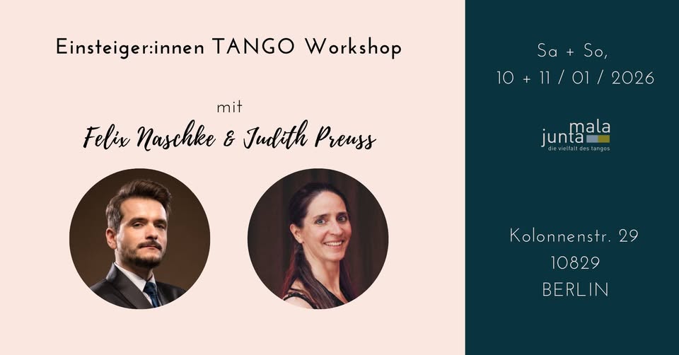 Tango Einsteiger*innen Workshop mit Felix Naschke und Judith Preuss