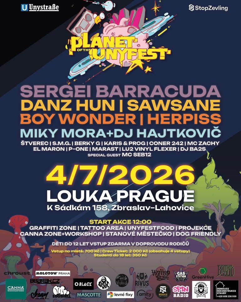 Planet of the Unyfest26: Sergei Barracuda, Danz Hun, Sawsane, Miky Mora a další 🚀