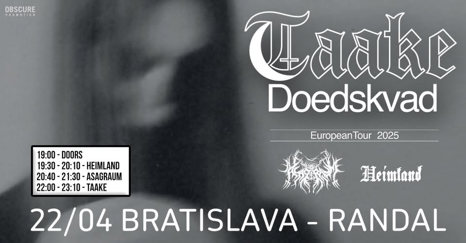 TAAKE, ASAGRAUM, HEIMLAND - Bratislava