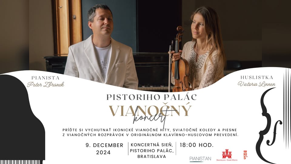 Victoria Linnen a Peter Zbranek: Vianočný koncert Bratislava, Pistoriho palác