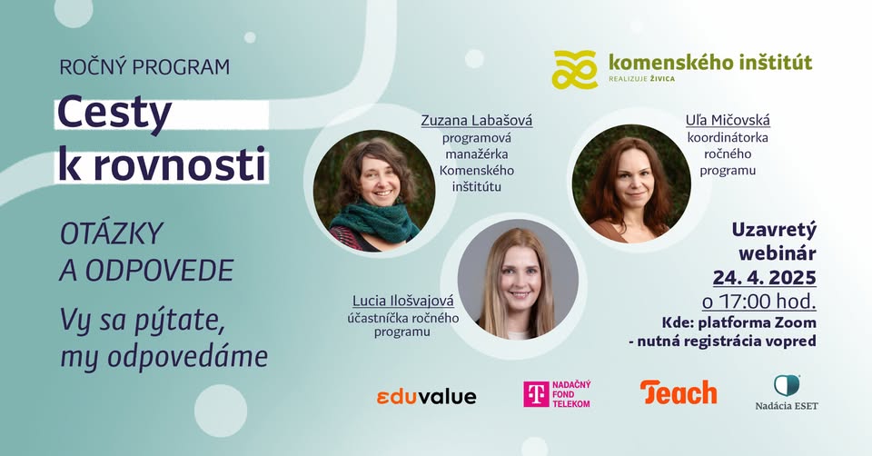 OTÁZKY A ODPOVEDE k ročnému programu Cesty k rovnosti - NUTNÁ REGISTRÁCIA