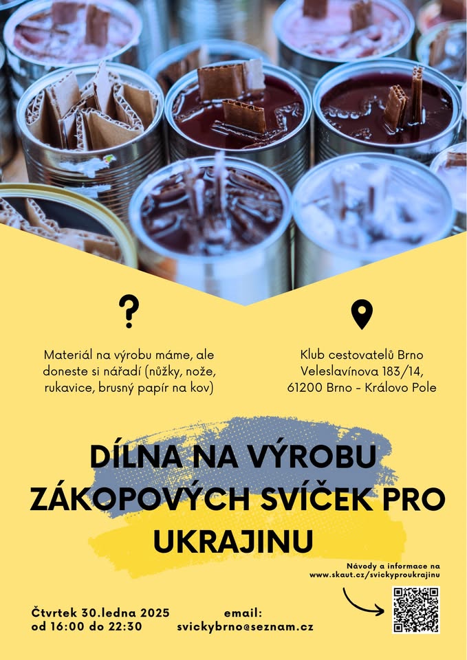 Dílna na výrobu zákopových svíček pro Ukrajinu 🇺🇦